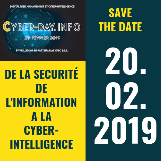 Save the date #Cyberday.info. Mercredi 20 février 2019. www.cyber-day.info - Inscriptions ouvertes - 